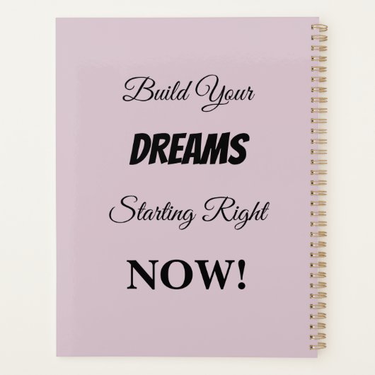 Bloemen rozen waterverf typografie tekst planner (Achterkant)