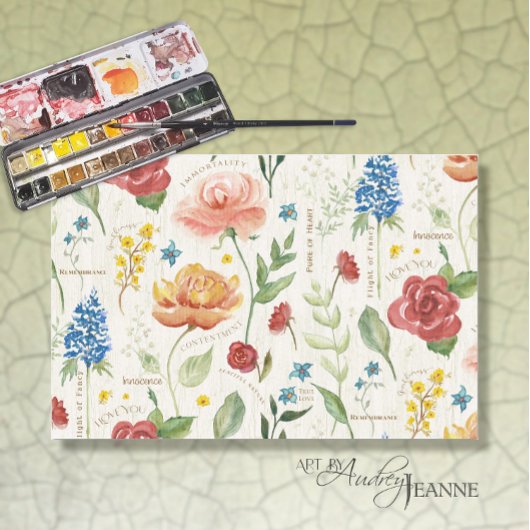 Bloemen Rozen Wildbloemen Floriografie Decoupage Tissuepapier