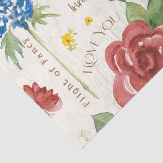 Bloemen Rozen Wildbloemen Floriografie Decoupage Tissuepapier (Detail)