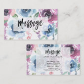 *~* Bloemen Rozen Wisteria Bloemen MASSAGE Bloemen Visitekaartje (Voorkant / Achterkant)
