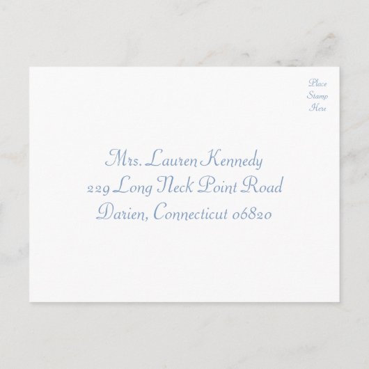 Bloemen RSVP Geel Zonnebloem & Blauw Huwelijksfees Uitnodiging Briefkaart (Achterkant)