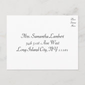 Bloemen RSVP Grijs & Zwart Krijtbord Post Kaart (Achterkant)