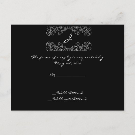 Bloemen RSVP-kaart Uitnodiging Briefkaart (Voorkant)