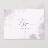 Bloemen RSVP met kalligrafie Maaltijd Keuze Uitnodiging Briefkaart (Voorkant)