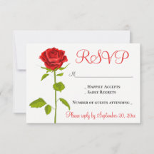Bloemen RSVP Red Rose Bruiloft Romantische Bloemen