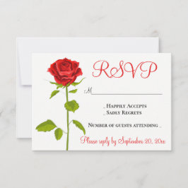 Bloemen RSVP Red Rose Bruiloft Romantische Bloemen