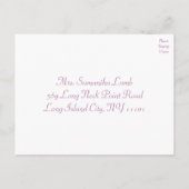 Bloemen RSVP Waterverf Paarse Lavendelbloem Uitnodiging Briefkaart (Achterkant)