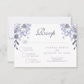 Bloemen RSVP Wedding Response Kaart (Voorkant)