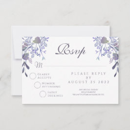 Bloemen RSVP Wedding Response Kaart