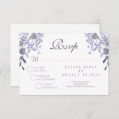  Bloemen RSVP Wedding Response Kaart (Voorkant / Achterkant)