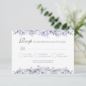  Bloemen RSVP Wedding Response Kaart (Staand voorkant)