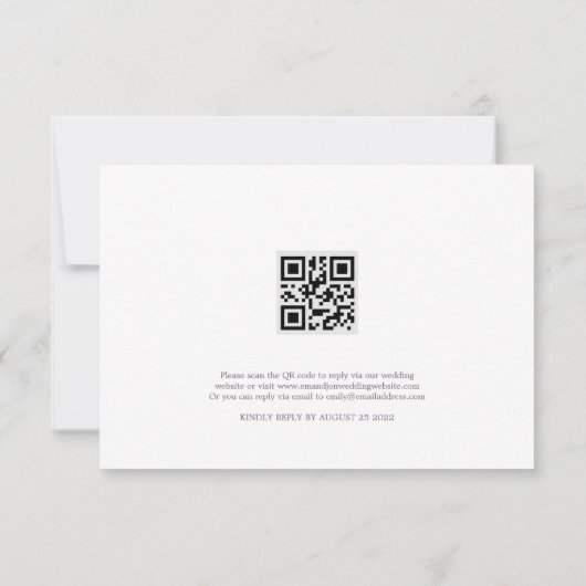  Bloemen RSVP Wedding Response Kaart (Achterkant)