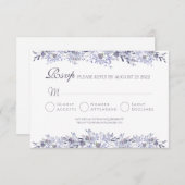  Bloemen RSVP Wedding Response Kaart (Voorkant / Achterkant)