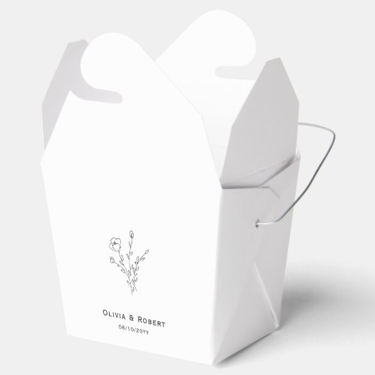 Bloemen Rustiek Eenvoudige aangepaste bruiloft Bedankdoosjes (Geopend)