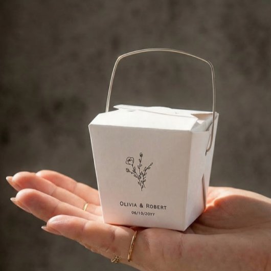 Bloemen Rustiek Eenvoudige aangepaste bruiloft Bedankdoosjes