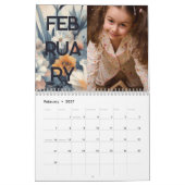 Bloemen rustiek  elegant boho kalender (Feb 2027)