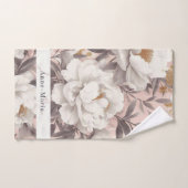 Bloemen rustiek  elegant grijs bad handdoek (Handdoek)