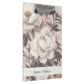 Bloemen rustiek  elegant grijs klembord (Rechts)