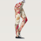 Bloemen rustiek  elegant rood leggings (Rechts)