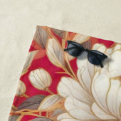 Bloemen rustiek  elegant rood strandlaken (In situ)