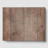 Bloemen rustiek hout bruiloft gastenboek (Achterkant)