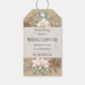 Bloemen Rustiek Kraft Beach Orchidee Palm groen Cadeaulabel (Achterkant)