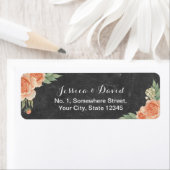 Bloemen Rustiek krijtbord Bruiloft Etiket (Insitu)