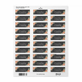 Bloemen Rustiek krijtbord Bruiloft Etiket (Full Sheet)