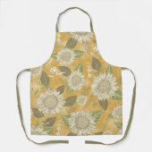 Bloemen Rustiek Land Bloemen Zonnebloem Schort (Voorkant)