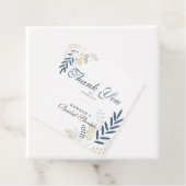 Bloemen Rustiek Navy Blue Vrijgezellenfeest Classi Bedankjes Labels (In situ)