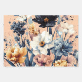 Bloemen rustiek  stijlvol inpakpapier vel (Voorkant 3)