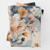 Bloemen rustiek  stijlvol inpakpapier vel (In situ)