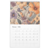 Bloemen rustiek  stijlvol kalender (Feb 2026)