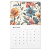 Bloemen rustiek  stijlvol kalender (Mar 2026)