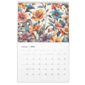 Bloemen rustiek  stijlvol kalender (Jan 2026)