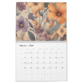 Bloemen rustiek  stijlvol kalender (Feb 2026)