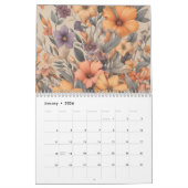 Bloemen rustiek  stijlvol kalender (Jan 2026)