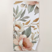 Bloemen rustiek  stijlvol strandlaken (Voorkant)