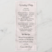 Bloemen Rustiek Stoffig Wit Rozen Platte Programma Programmakaart (Achterkant)