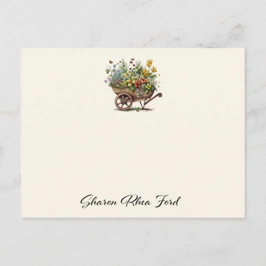 Bloemen rustiek tuinieren Briefkaart (Achterkant)