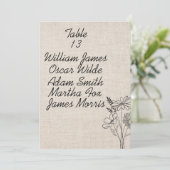 bloemen rustieke bruiloft aankondiging (Staand voorkant)