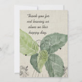 bloemen rustieke bruiloft aankondiging (Achterkant)