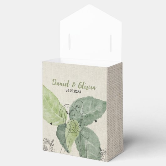  bloemen rustieke bruiloft bedankdoosjes (Geopend)