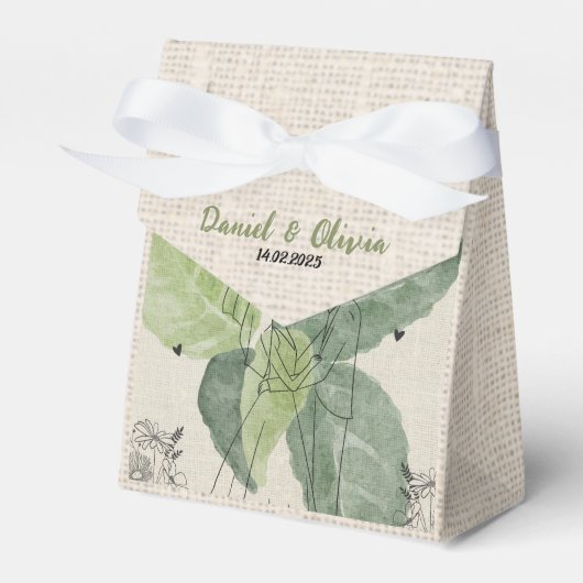  bloemen rustieke bruiloft bedankdoosjes (Voorkant Zijde)