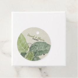 bloemen rustieke bruiloft bedankjes labels