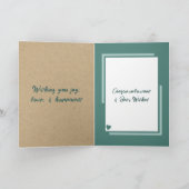 Bloemen rustieke bruiloft Gefeliciteerd groen Kaart (Binnen)