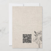 bloemen rustieke bruiloft kaart (Achterkant)