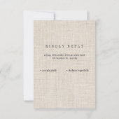  bloemen rustieke bruiloft RSVP kaartje (Achterkant)