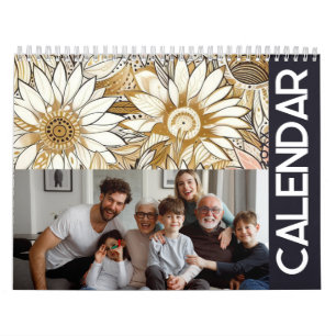Bloemen rustieke  elegante boho kalender