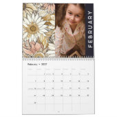 Bloemen rustieke  elegante boho kalender (Feb 2027)